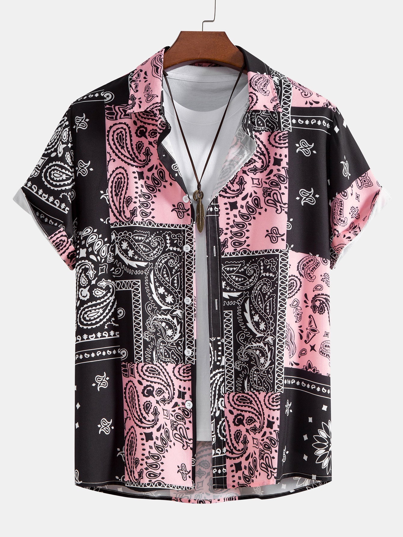 Chemise boutonnée à imprimé cachemire – Tenue décontractée et élégante