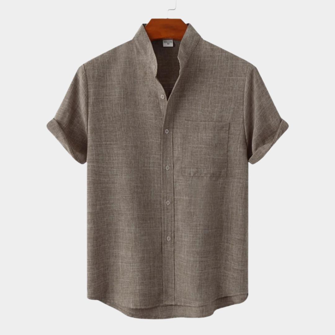 Chemise boutonnée en coton essentielle pour homme – Style décontracté ou formel