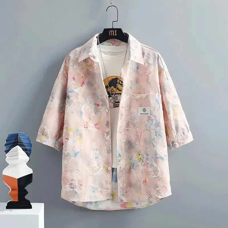 Chemise boutonnée en coton pour homme – Légère et décontractée