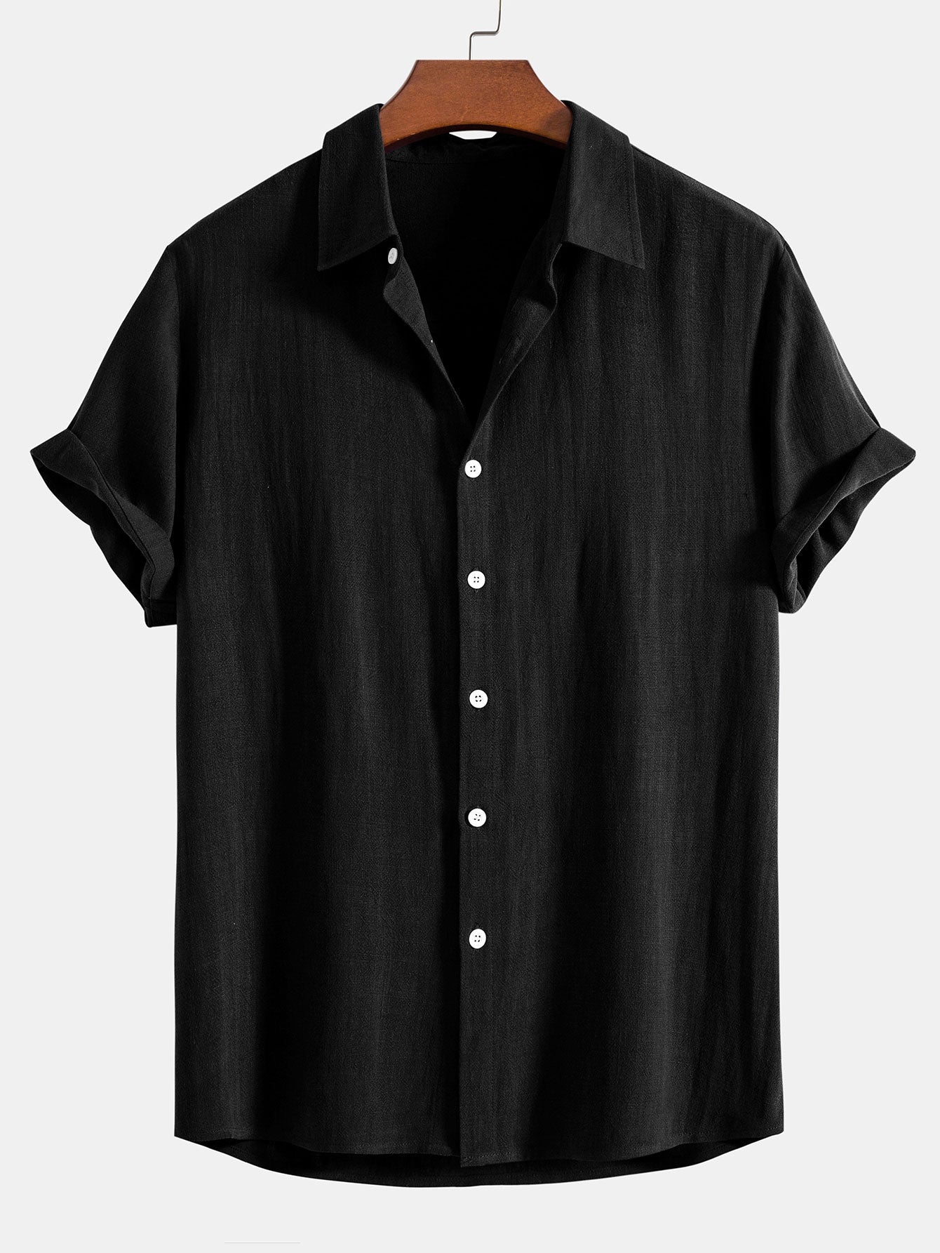 Chemise boutonnée en mélange de lin et de rayonne – Tenue d'été décontractée
