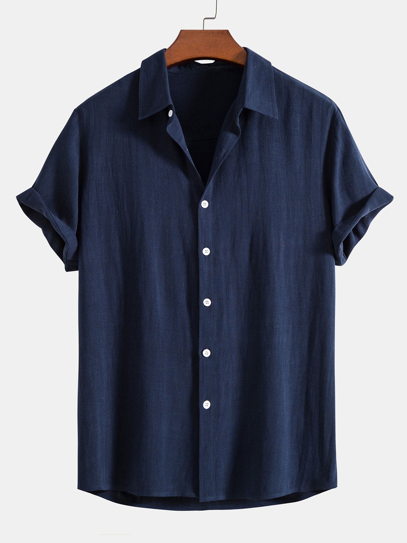 Chemise boutonnée en mélange de lin et de rayonne – Tenue d'été décontractée