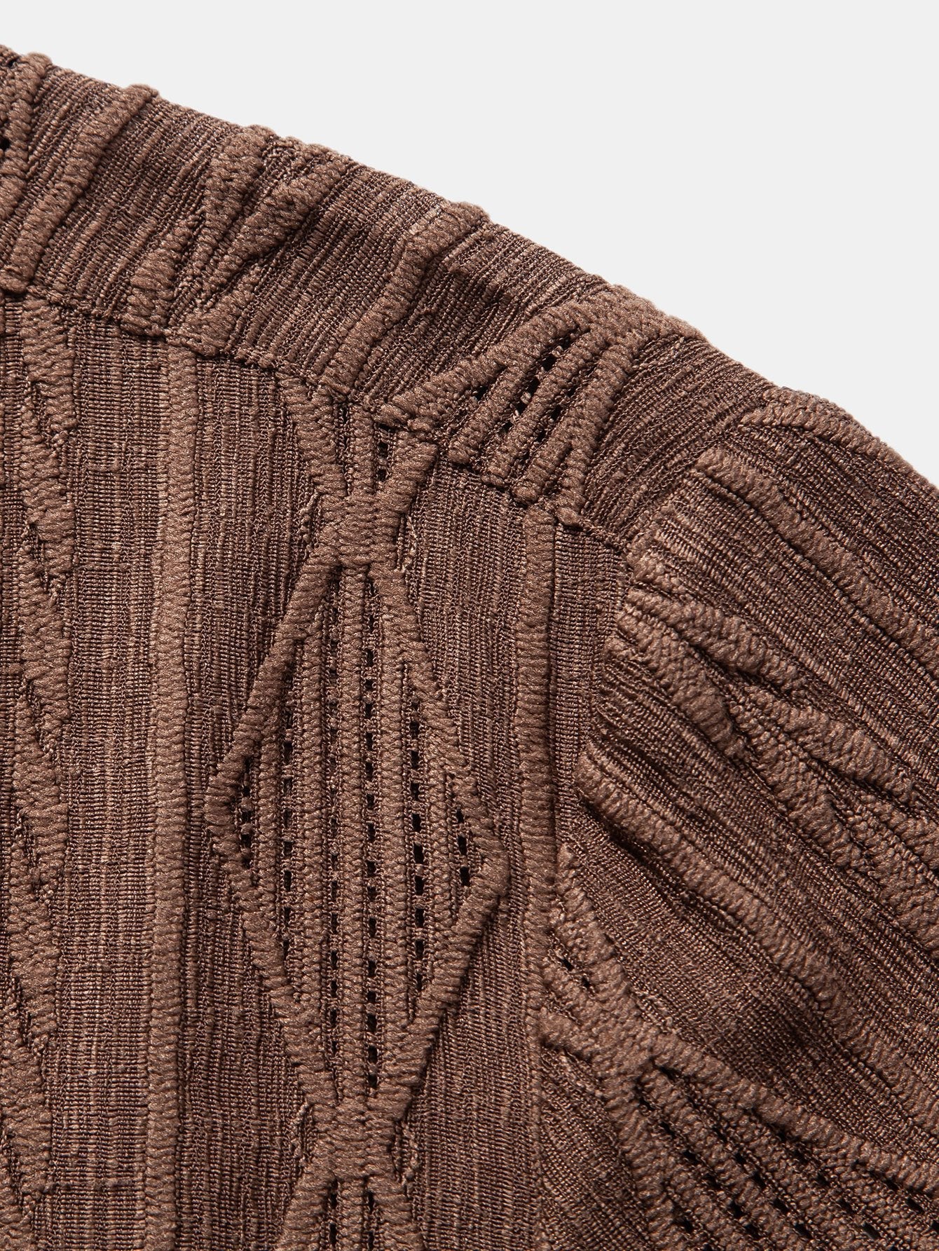 Chemise cubaine en jacquard géométrique - Chemise boutonnée décontractée pour l'été