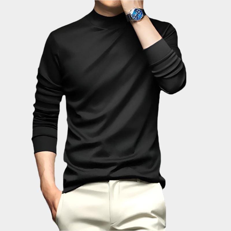 Chemise de base chaude en coton mercerisé extensible pour hommes - Sous-pull thermique