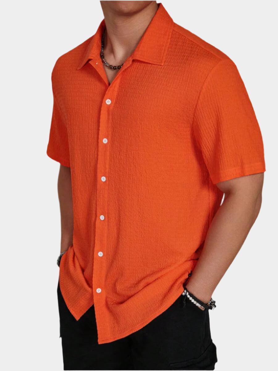 Chemise d'été légère boutonnée pour homme – Coupe ample et décontractée