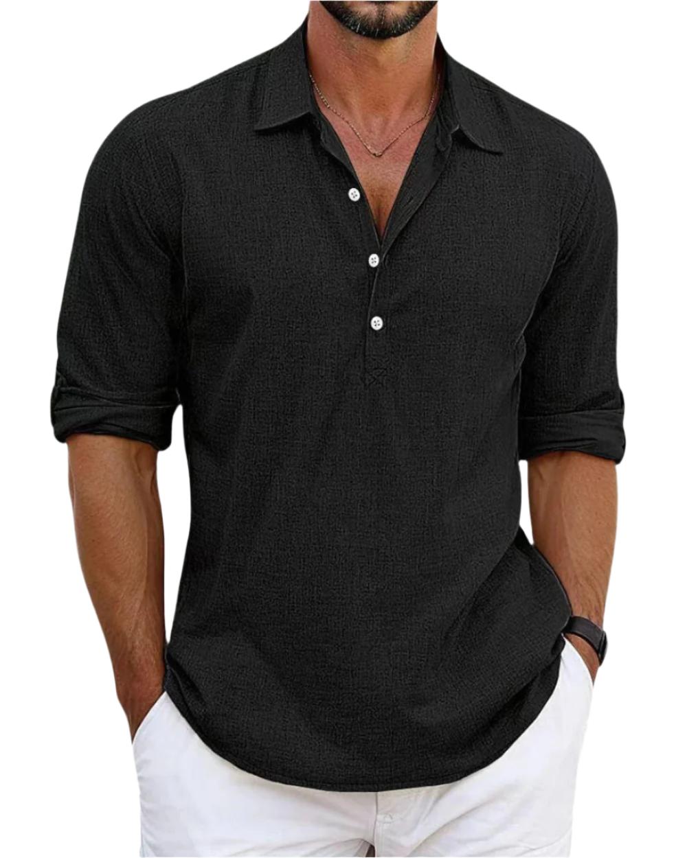 Chemise en Lin Premium pour Homme – Élégance Légère d’Été