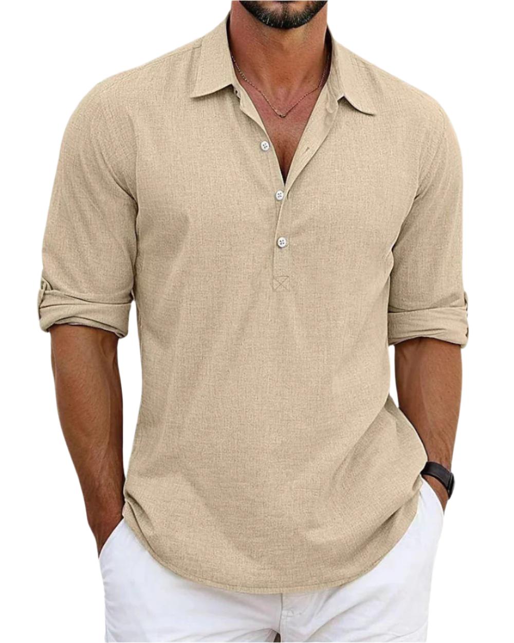 Chemise en Lin Premium pour Homme – Élégance Légère d’Été