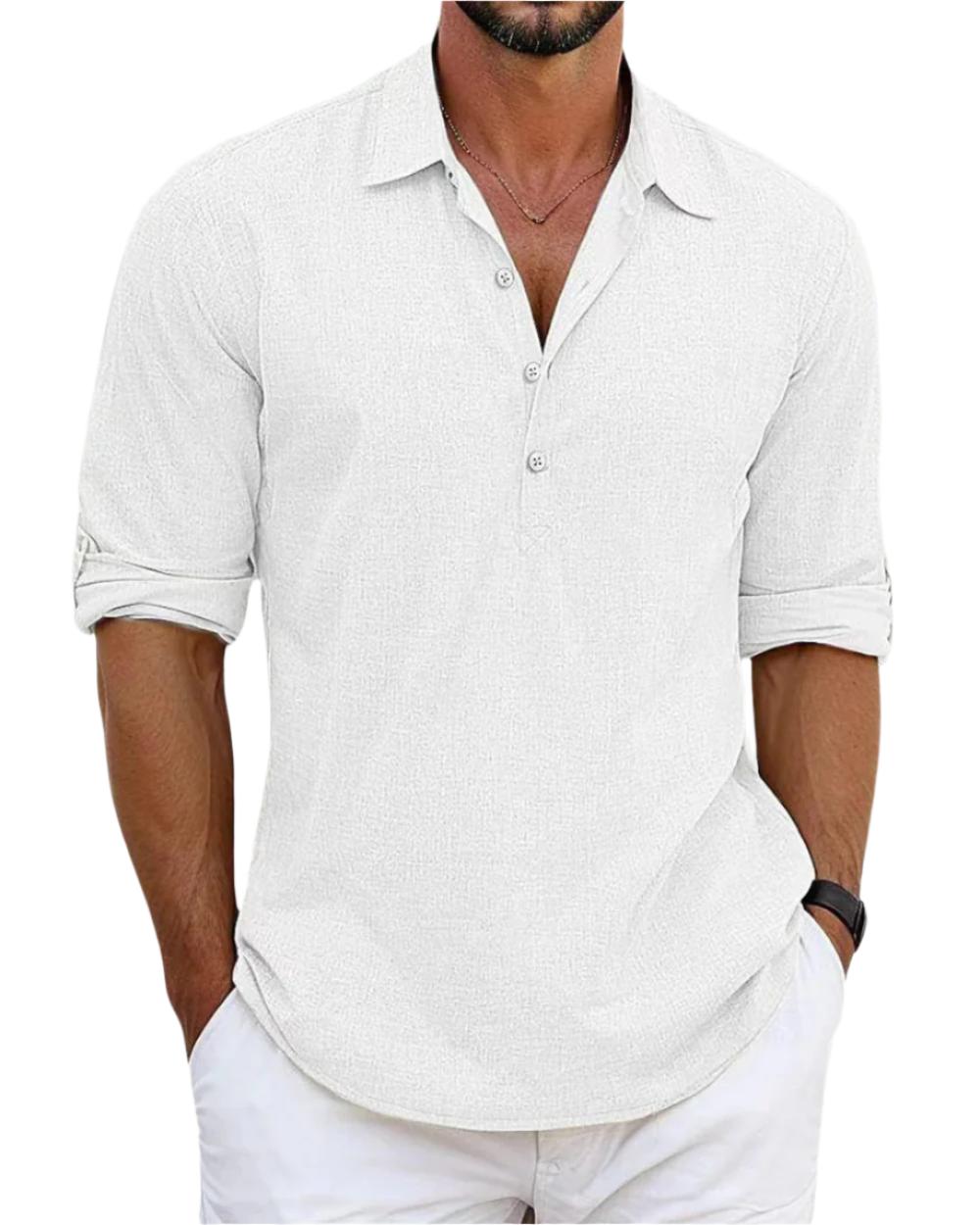 Chemise en Lin Premium pour Homme – Élégance Légère d’Été