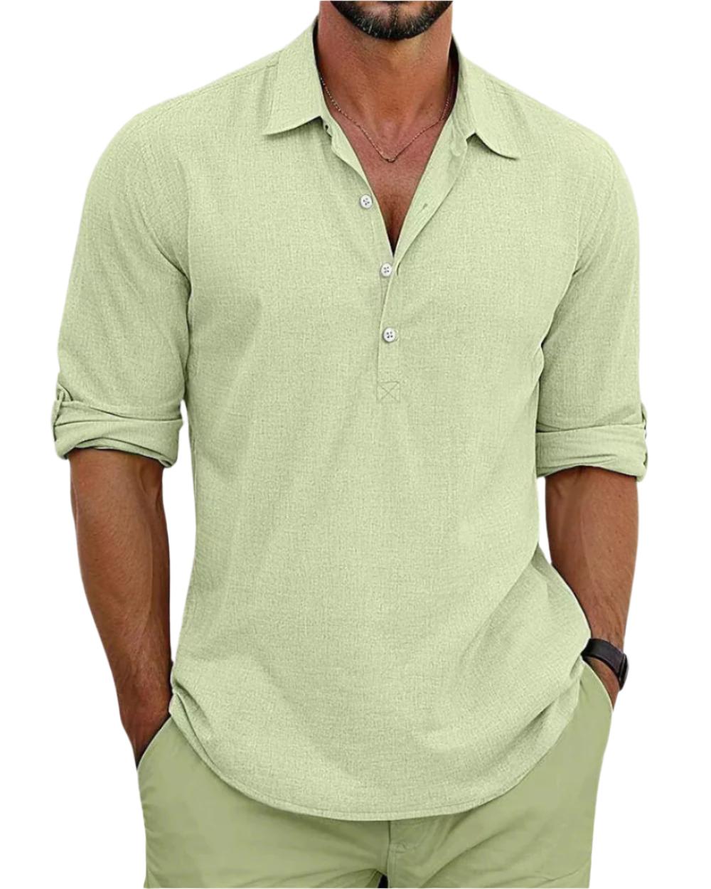 Chemise en Lin Premium pour Homme – Élégance Légère d’Été