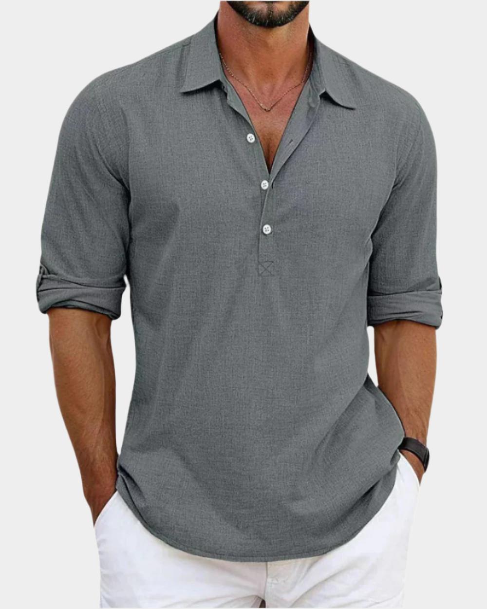 Chemise en Lin Premium pour Homme – Élégance Légère d’Été