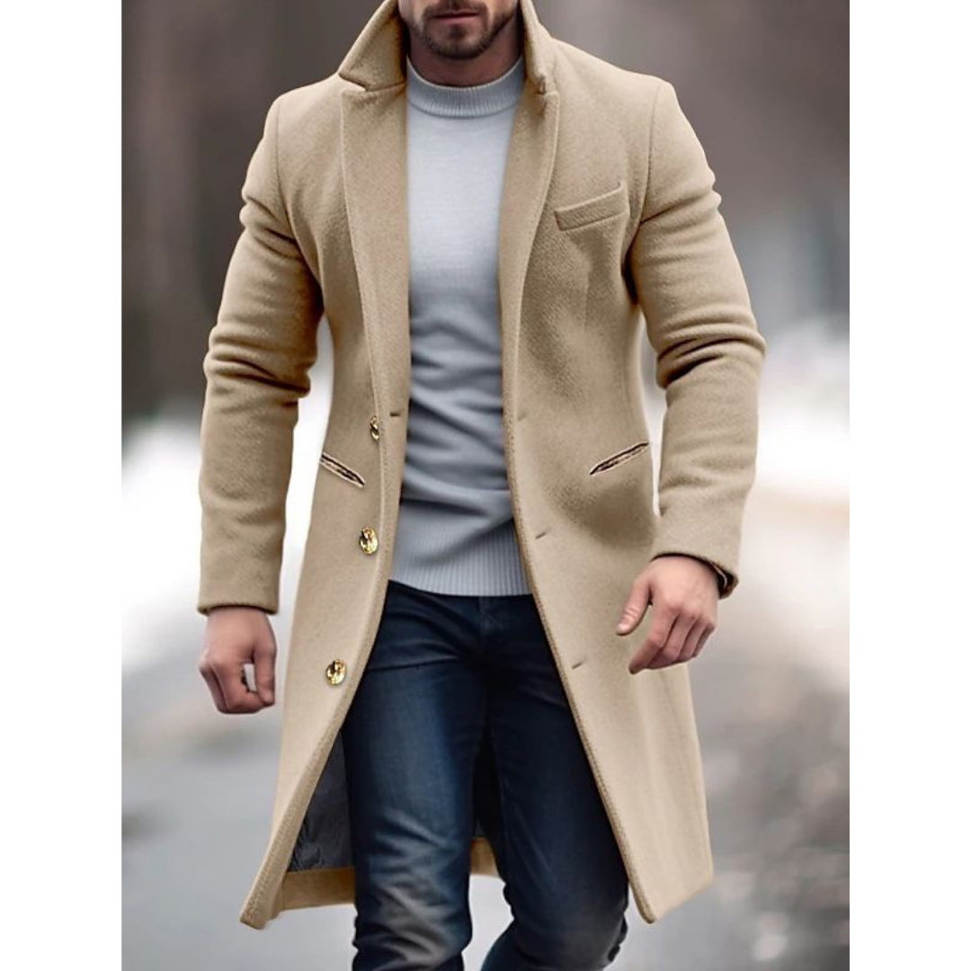 Éloi – Manteau trench long pour hommes, parfait pour l'hiver