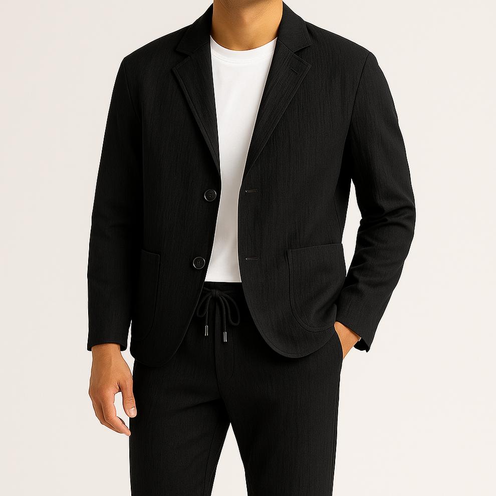 Ensemble blazer et pantalon en lin – Costume d'été décontracté pour femme