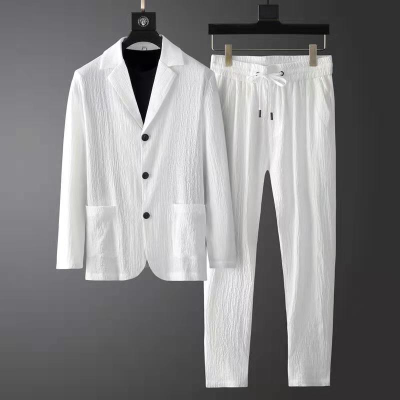 Ensemble blazer et pantalon en lin – Costume d'été décontracté pour femme
