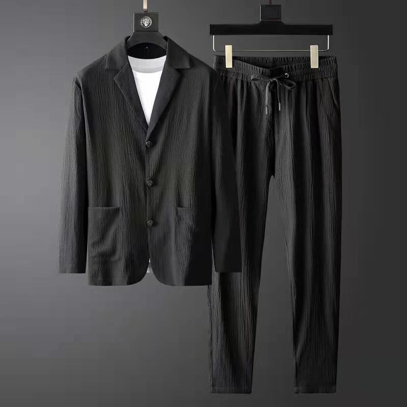 Ensemble blazer et pantalon en lin – Costume d'été décontracté pour femme