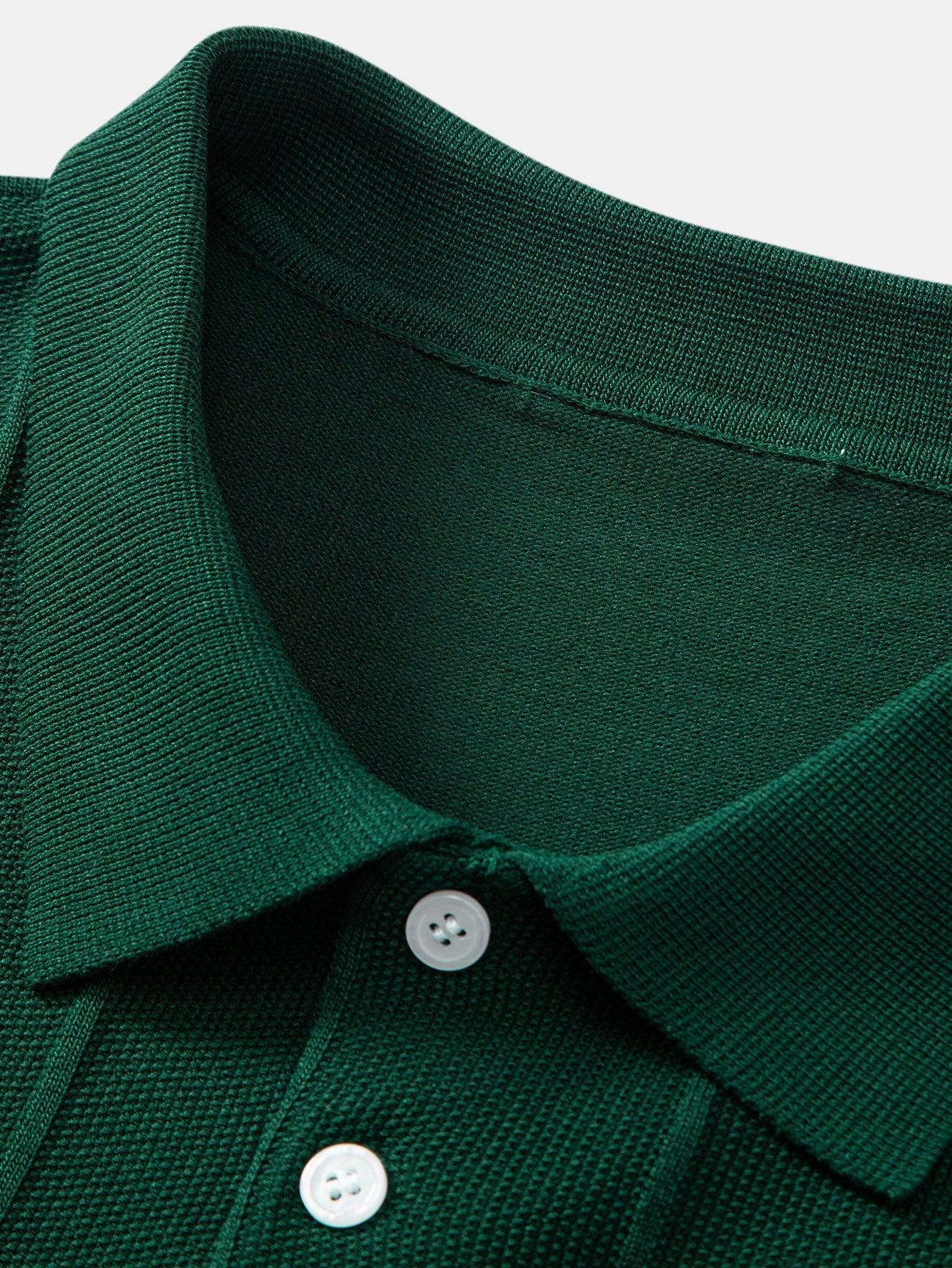 Ensemble polo rayé en tricot jacquard et pantalon côtelé pour homme