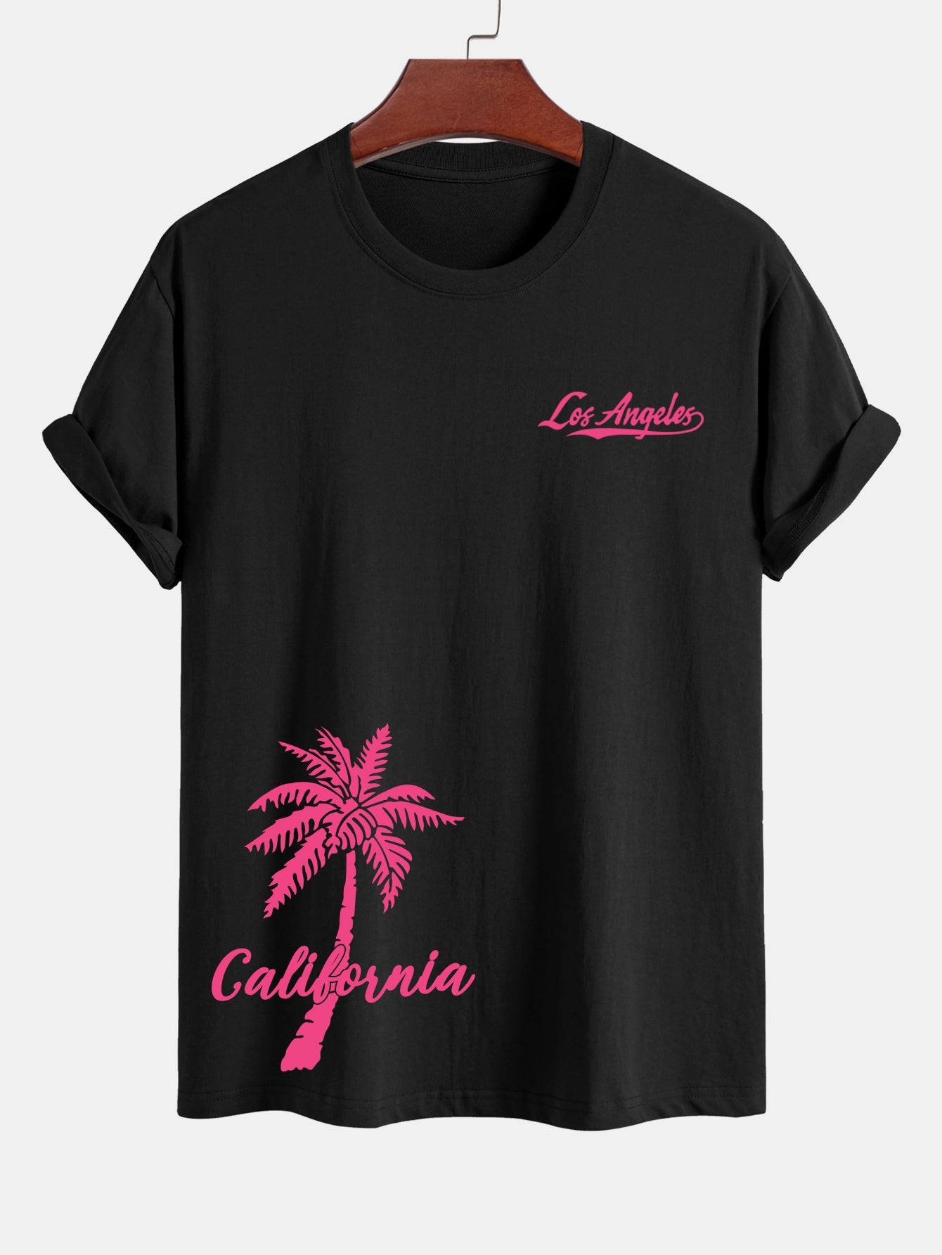 Ensemble t-shirt et short de bain imprimé palmiers – Tenue de plage d'été