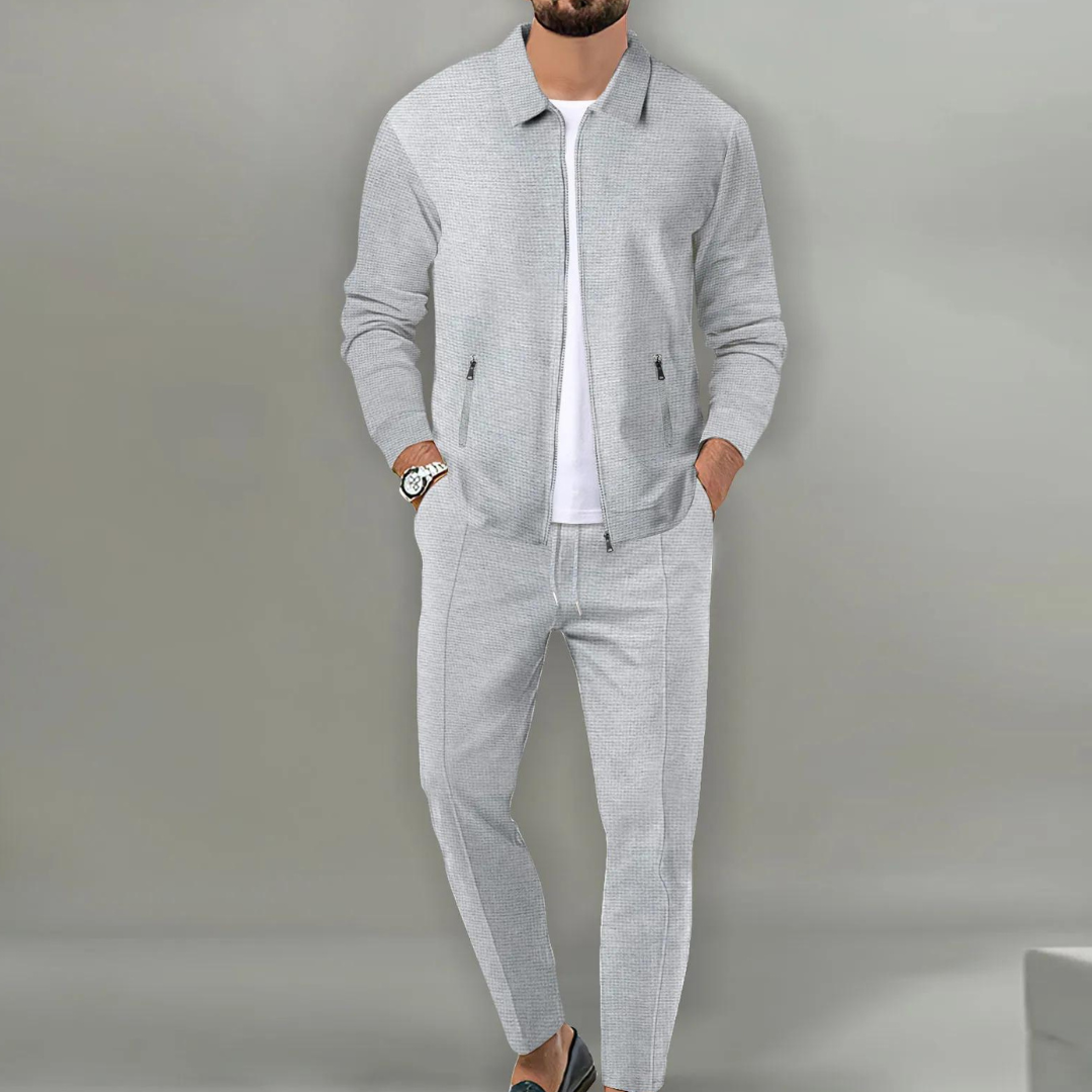 Ensemble de loisirs pour homme – Élégant ensemble deux pièces comprenant une veste et un pantalon - 4