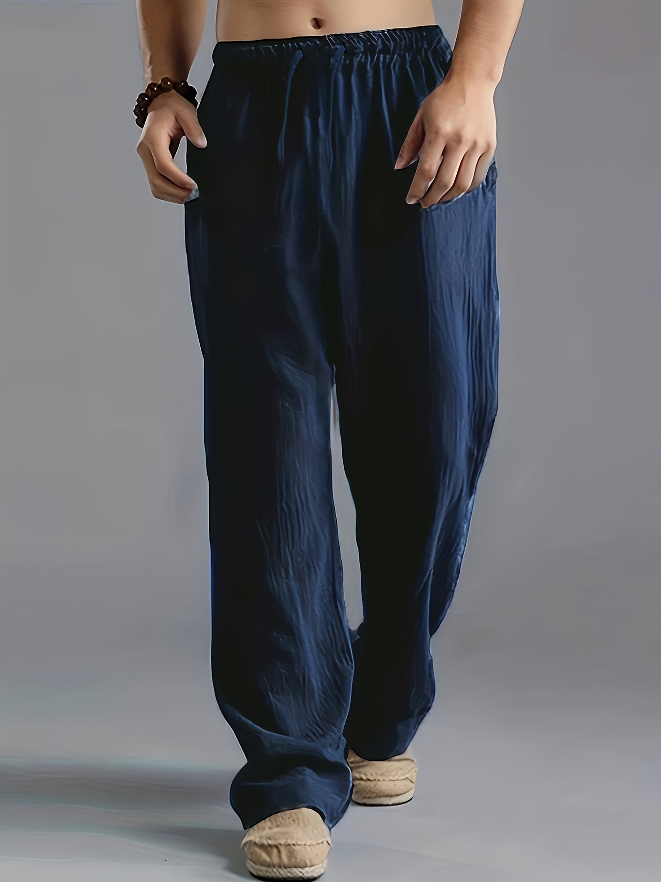 Éric - Pantalon en lin pour homme, alliant confort et élégance estivale