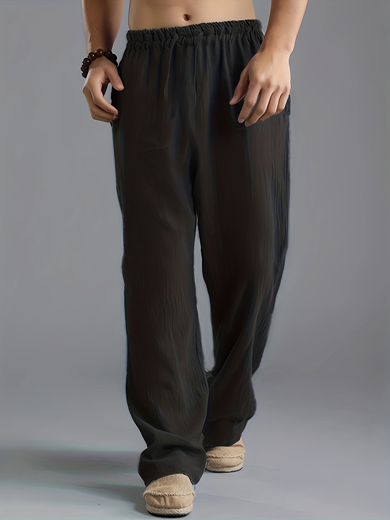 Éric - Pantalon en lin pour homme, alliant confort et élégance estivale