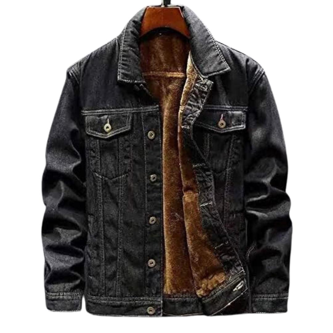 Florent - Veste en denim d'hiver pour homme, alliant confort et style