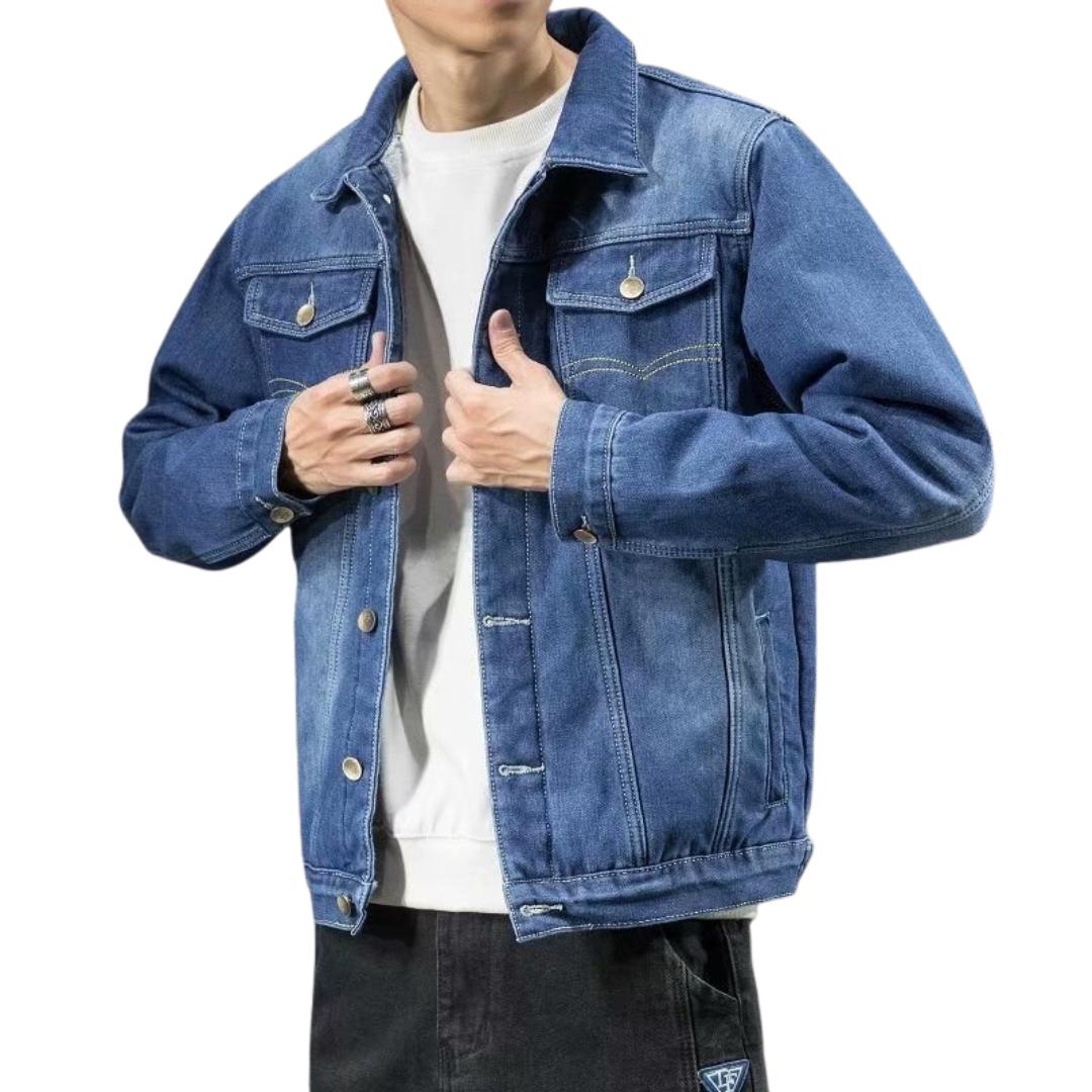 Florent - Veste en denim d'hiver pour homme, alliant confort et style