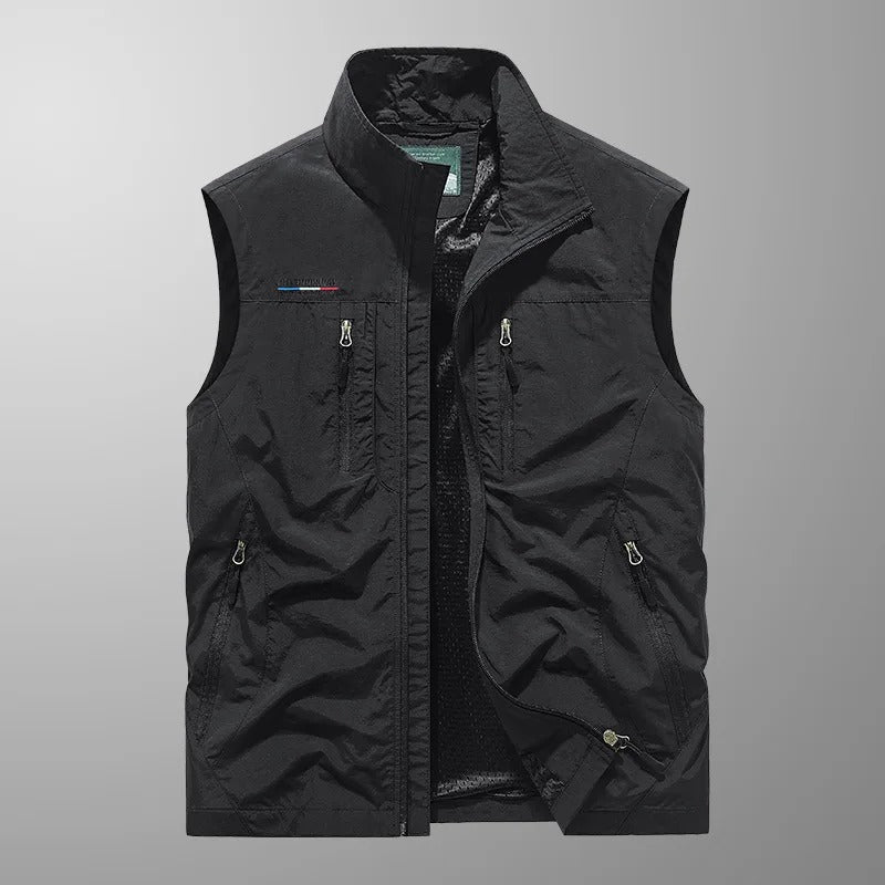Gilet utilitaire respirant sans manches – Équipement d'extérieur léger pour homme