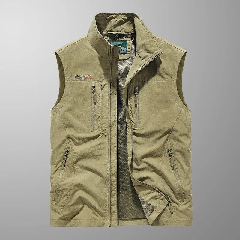 Gilet utilitaire respirant sans manches – Équipement d'extérieur léger pour homme