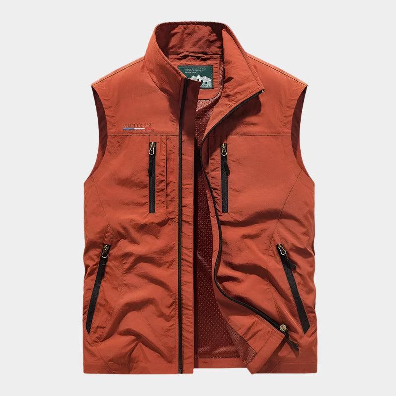 Gilet utilitaire respirant sans manches – Équipement d'extérieur léger pour homme