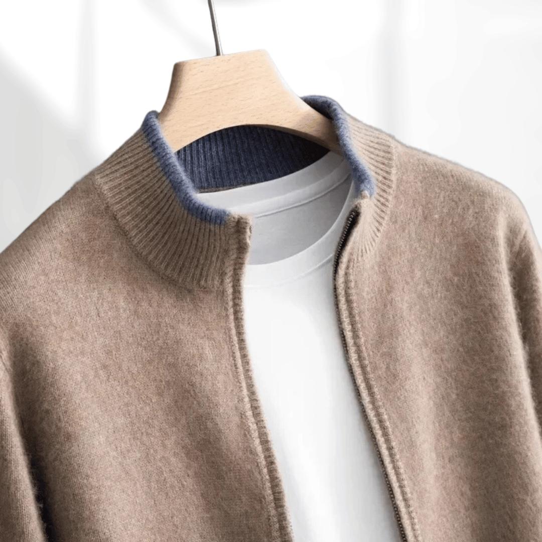 Gilet zippé en cachemire – Élégant sans manches pour homme