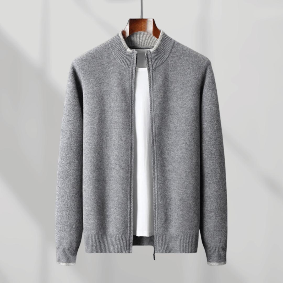Gilet zippé en cachemire – Élégant sans manches pour homme