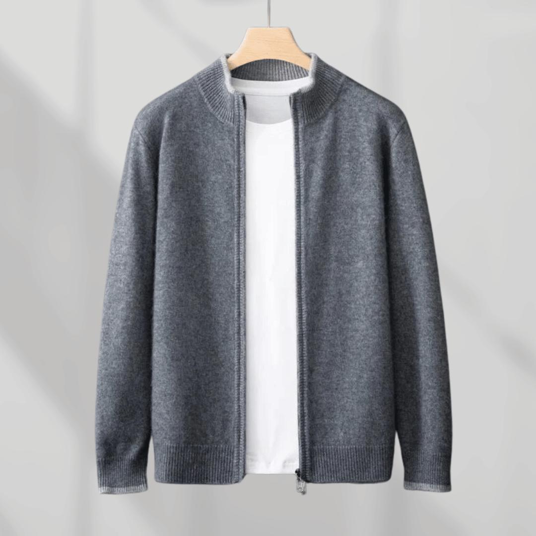Gilet zippé en cachemire – Élégant sans manches pour homme