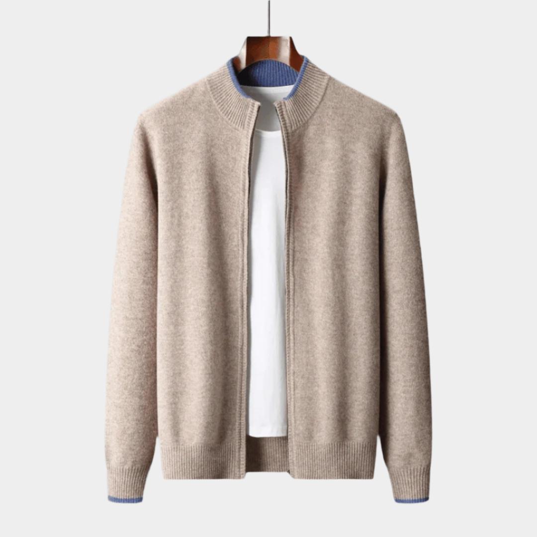 Gilet zippé en cachemire – Élégant sans manches pour homme