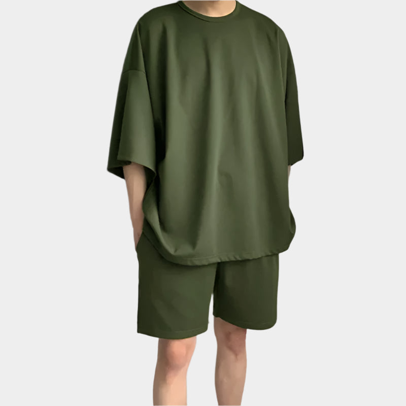 Ensemble deux pièces décontracté et ample pour homme – Tenue streetwear