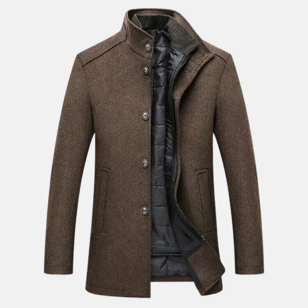 Hampus | Manteau en laine pour homme à col montant - 1