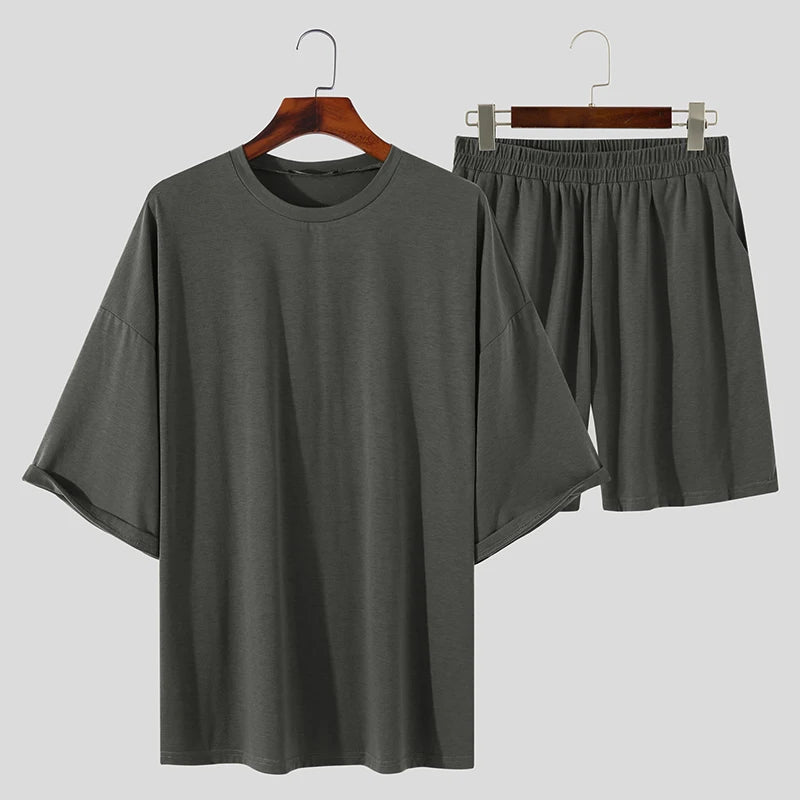 Ensemble deux pièces décontracté et ample pour homme – Tenue streetwear