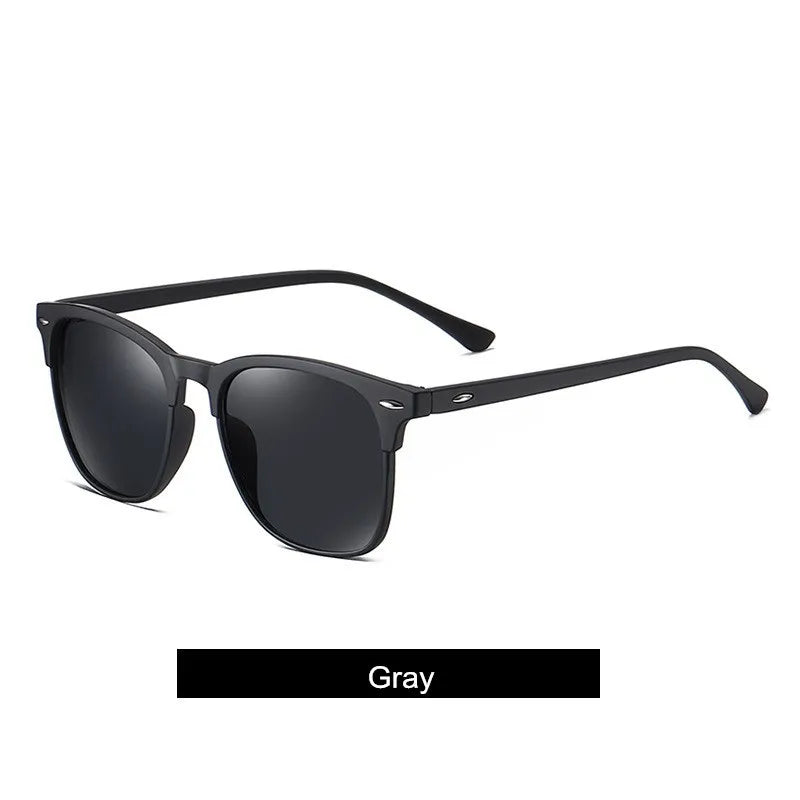 Lunettes de soleil polarisées à monture carrée tendance pour hommes