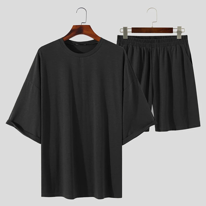 Ensemble deux pièces décontracté et ample pour homme – Tenue streetwear