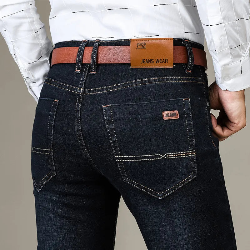 Jeans stretch pour hommes – Jeans slim confortables 0
