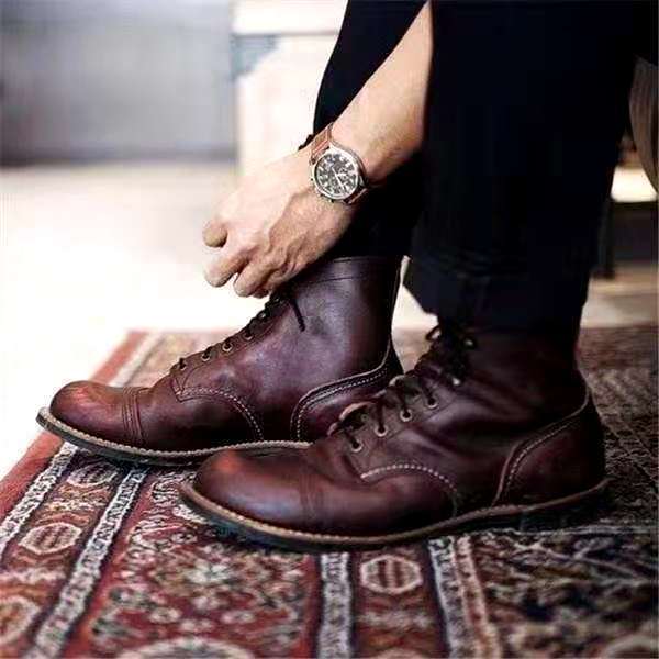 King | Chaussures rétro confortables en cuir pour hommes - 3