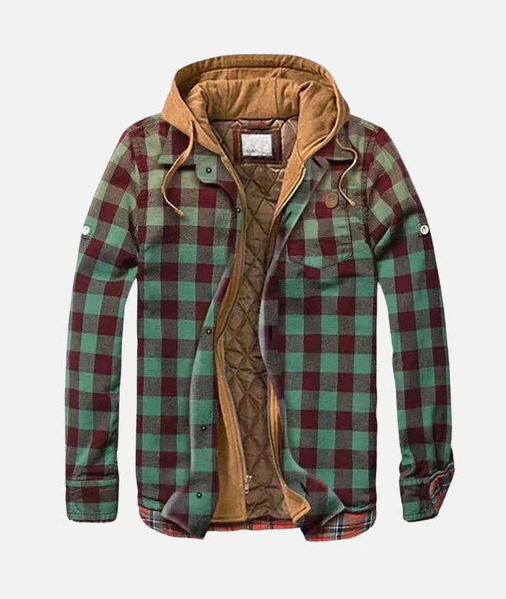 Léon – Veste à carreaux avec capuche, parfaite pour les journées fraîches