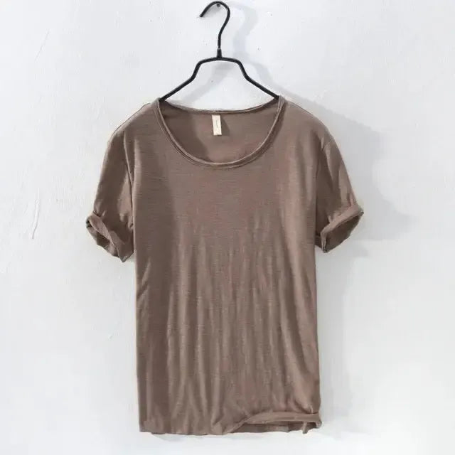 Louis - T-shirt pour hommes au style rétro avec bord brut