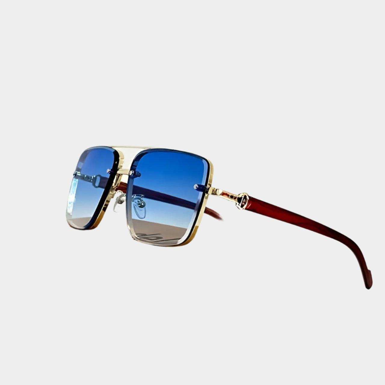 Lunettes de soleil rectangulaires emblématiques avec pont en métal – Style classique