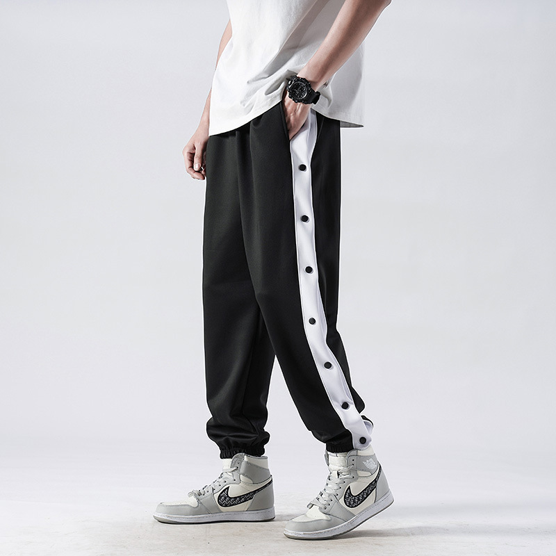 Pantalon de survêtement à boutons-pression – Style urbain décontracté