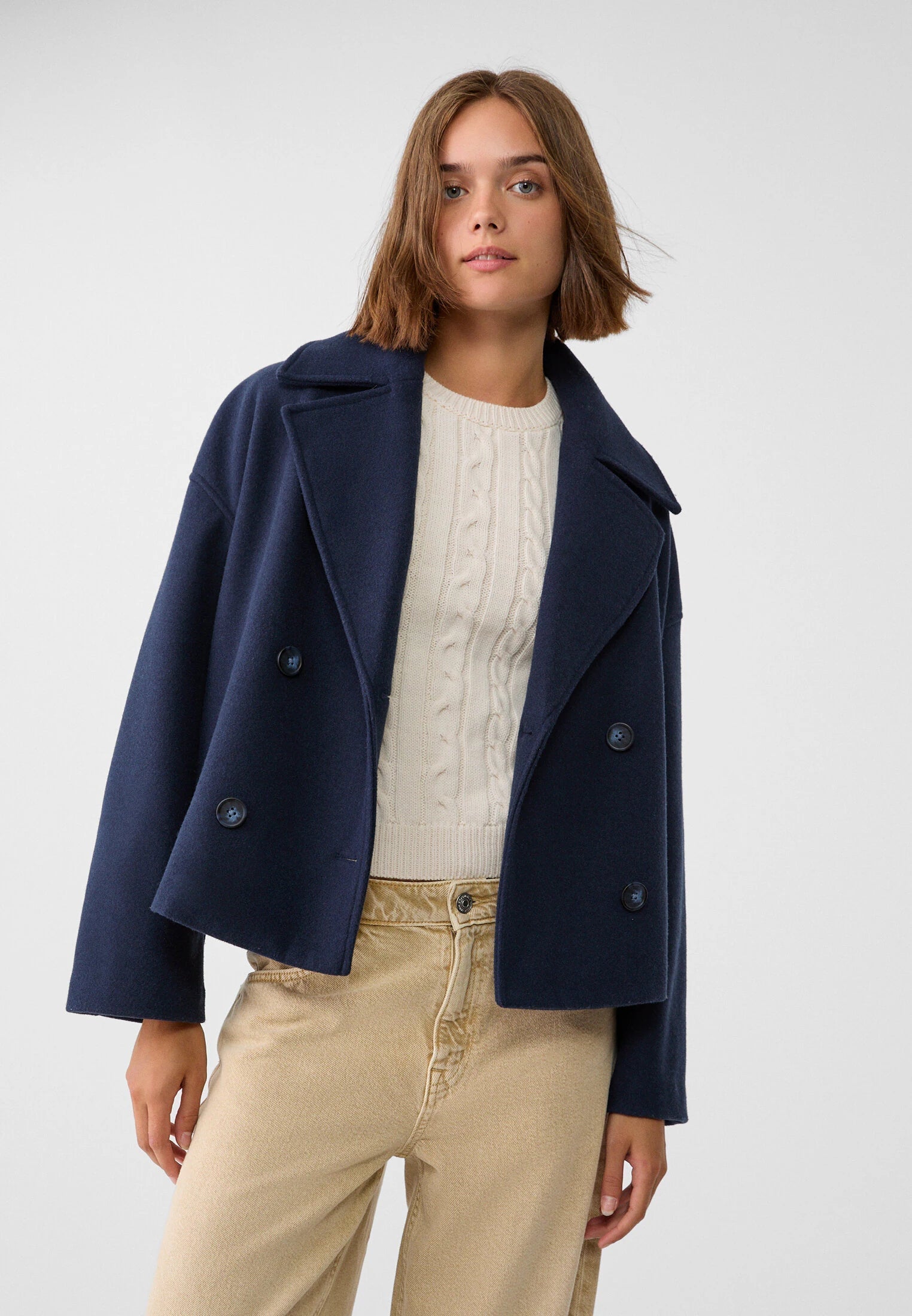 Manteau court croisé Anna - 5