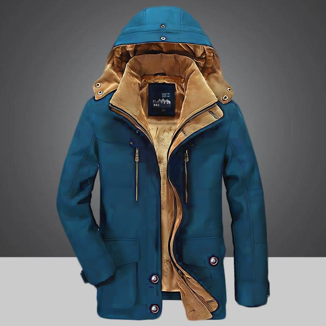 Maxence – Winter King, long manteau d'hiver en tricot, parfait pour affronter le froid avec style