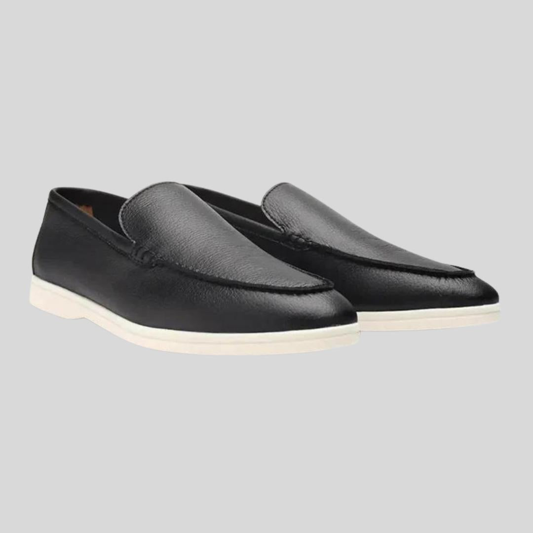 Mocassins de luxe en cuir avec semelle intérieure entièrement en cuir pour homme