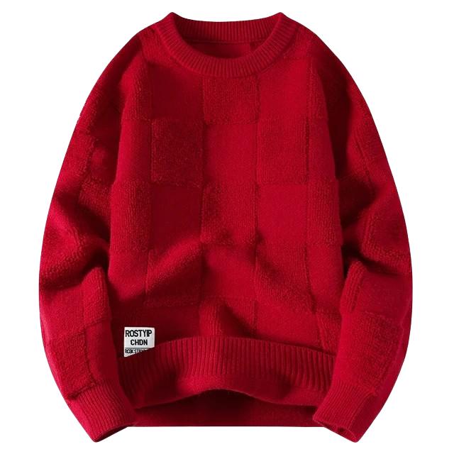 Morgani - Pull vintage en maille à col rond, alliant confort et style intemporel