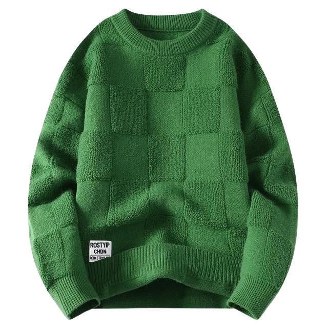 Morgani - Pull vintage en maille à col rond, alliant confort et style intemporel