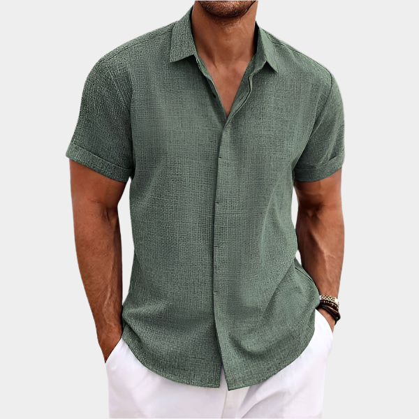 Chemise à Drapeau Classique – Élégance Patriote pour Homme