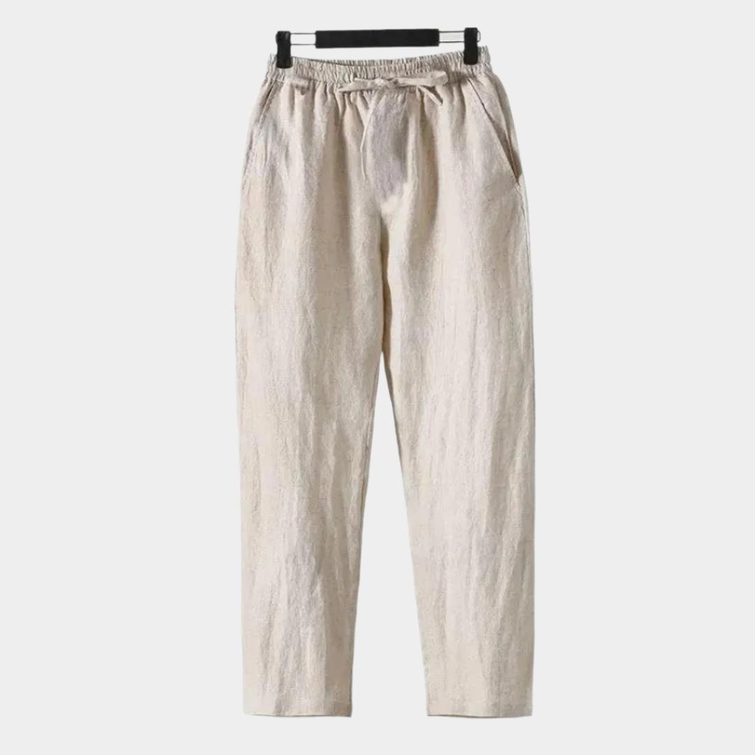 Pantalon Lin Coton Essentiel – Coupe Décontractée Été Homme