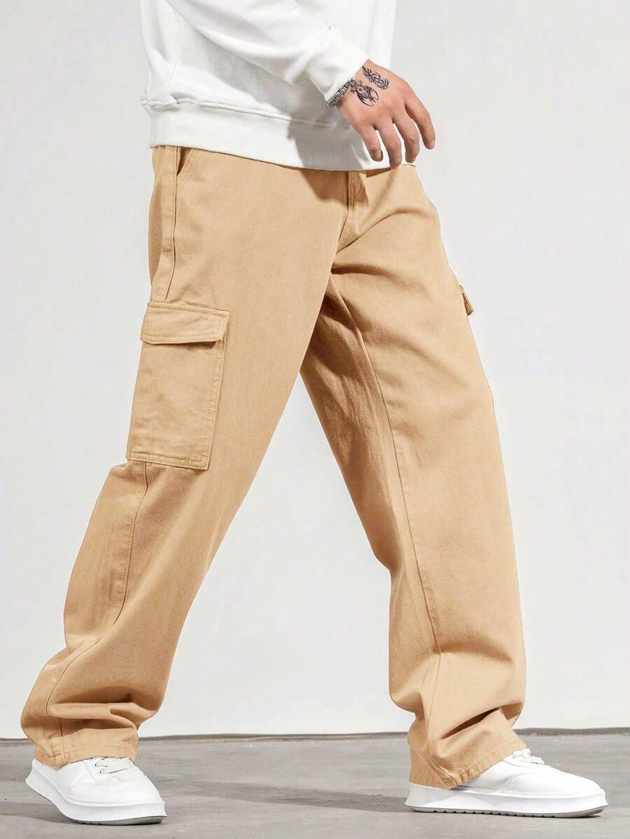 Pantalon ample à jambes larges - Pantalon cargo hip-hop streetwear